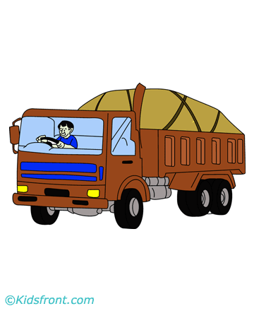 Overloaded Truck Coloring Pages